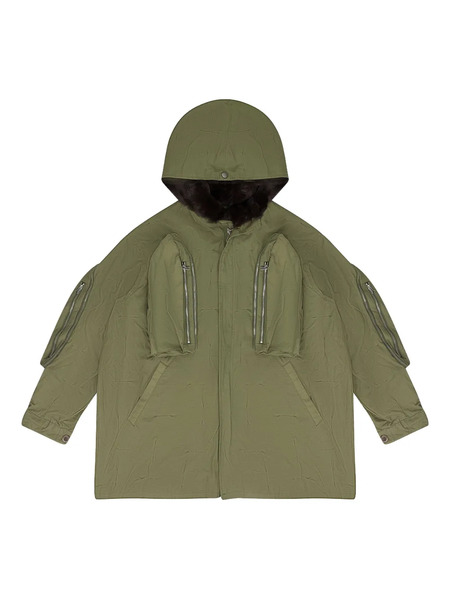 Who Decides War Window-pocket Parka - Green 