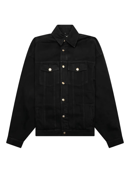  Willy Chavarria Buttoned Denim Jacket - Black 