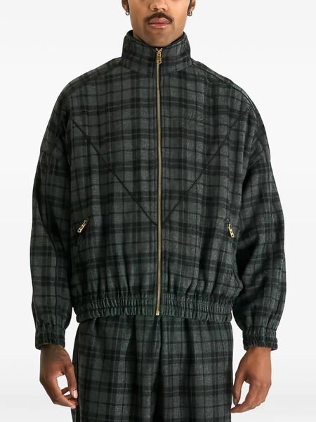  Willy Chavarria Plaid Zip-up Jacket - Grey 