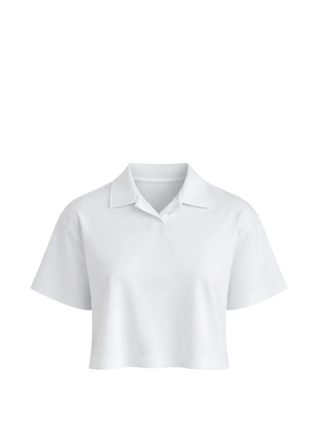  Woc Collared Cropped T-shirt - White 