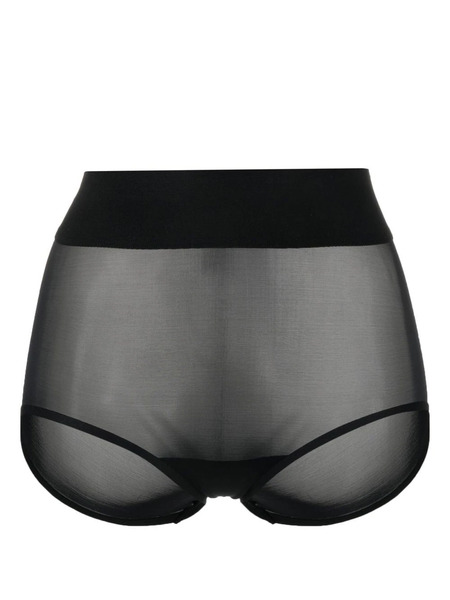  Wolford Semi-sheer Elasticated Briefs - Black 
