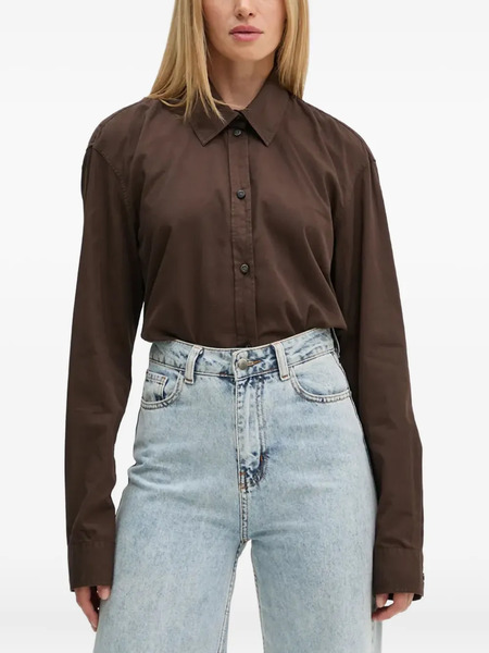  Won Hundred Buttoned Long-sleeve Shirt - Brown 
