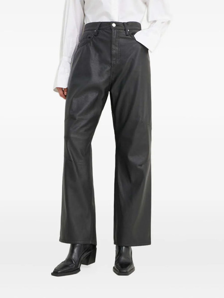  Won Hundred Pockets Leather Trousers - Black 
