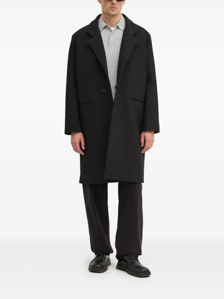 Won Hundred Single-breasted Pocket Coat - Black 