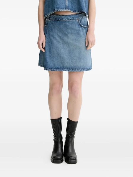  Won Hundred Wrap Denim Skirt - Blue 