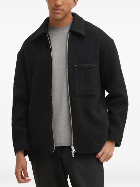  Won Hundred Zip-fastening Jacket - Black 
