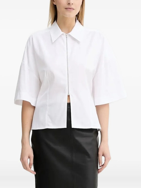  Won Hundred Zip-front Collared Shirt - White 