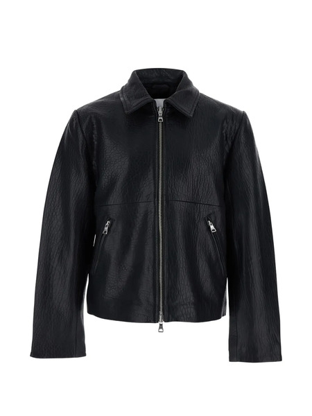  Won Hundred Zip Leather Jacket - Black 