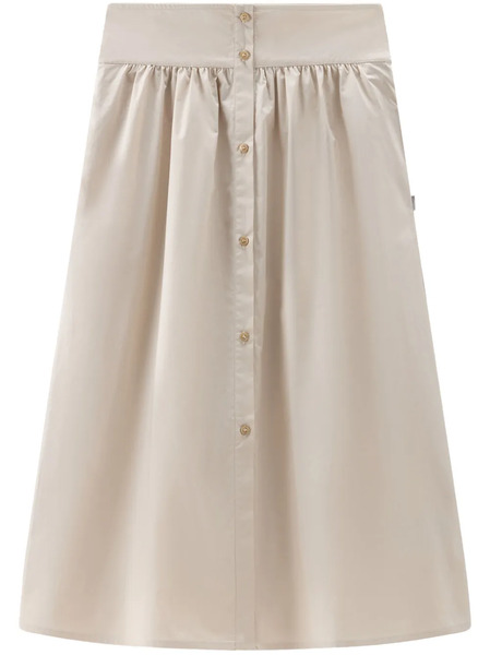  Woolrich A-line Cotton Skirt - Neutrals 