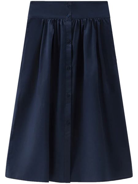  Woolrich A-line Poplin Midi Skirt - Blue 