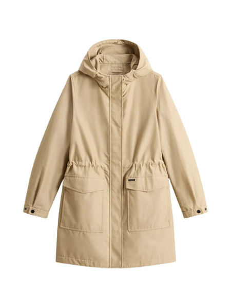  Woolrich Adjustable Hooded Parka Coat - Neutrals 