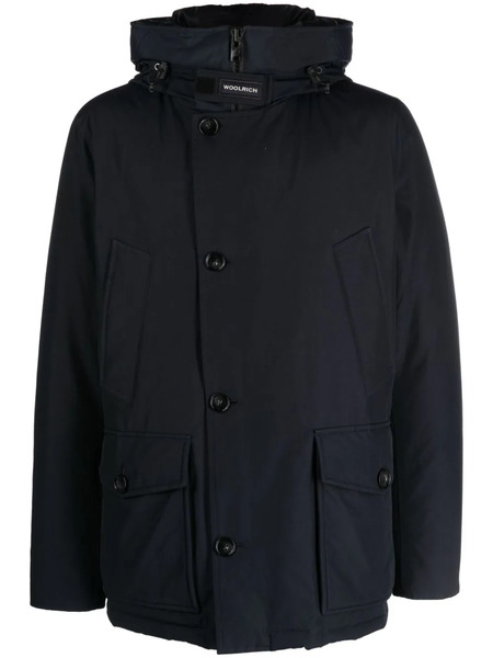  Woolrich Arctic Button-up Hooded Down Jacket - Blue 