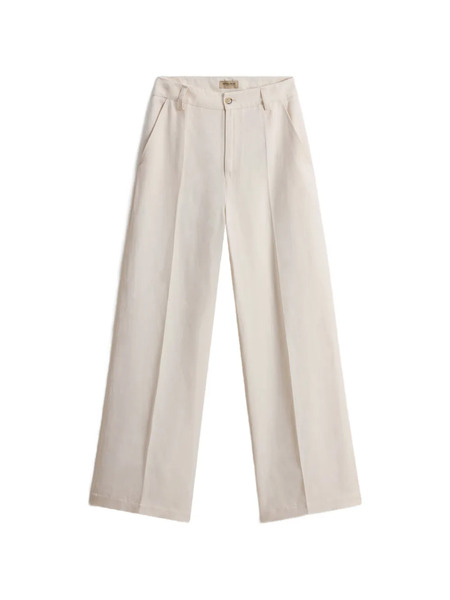  Woolrich Belt-loops Pressed-crease Trousers - White 