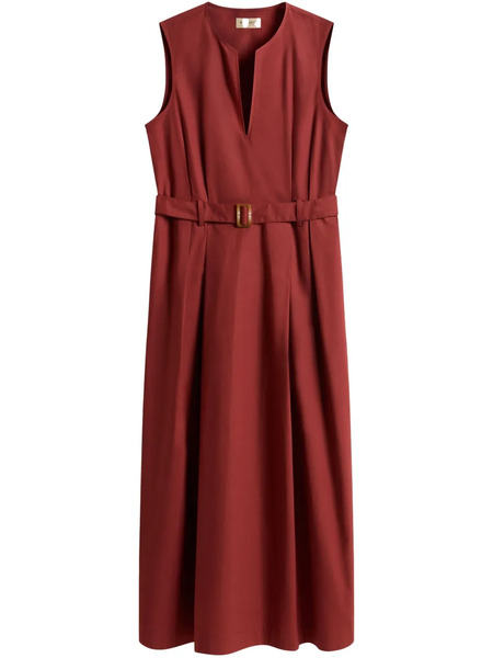  Woolrich Belted Maxi Dress - Red 