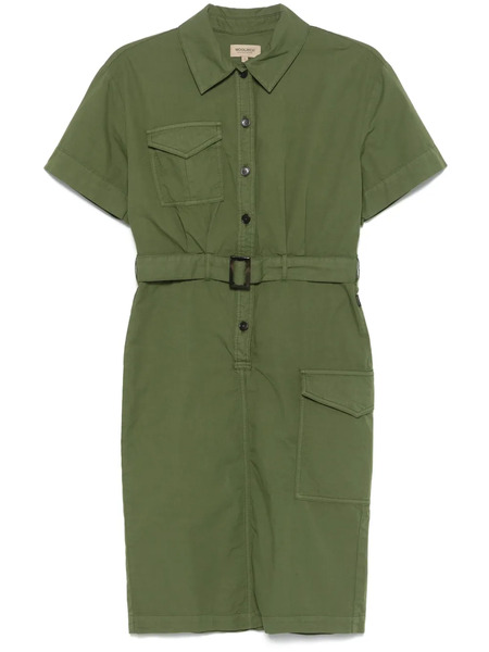  Woolrich Belted Shirt Dress - Green 