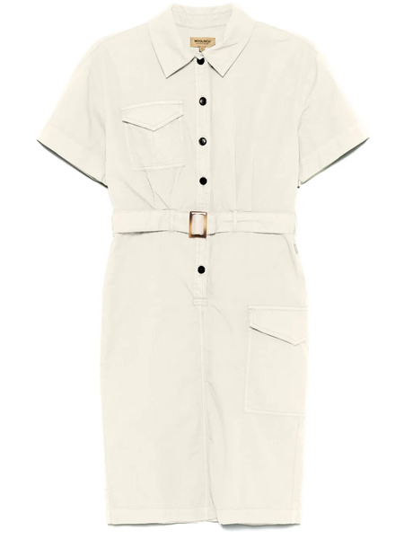  Woolrich Belted Shirt Dress - Neutrals 