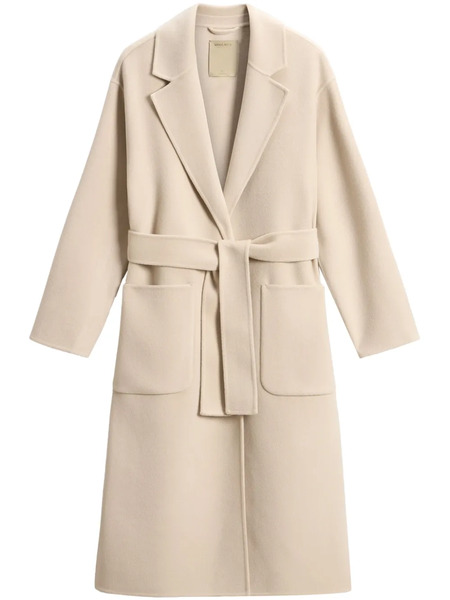  Woolrich Belted Wool Coat - Neutrals 