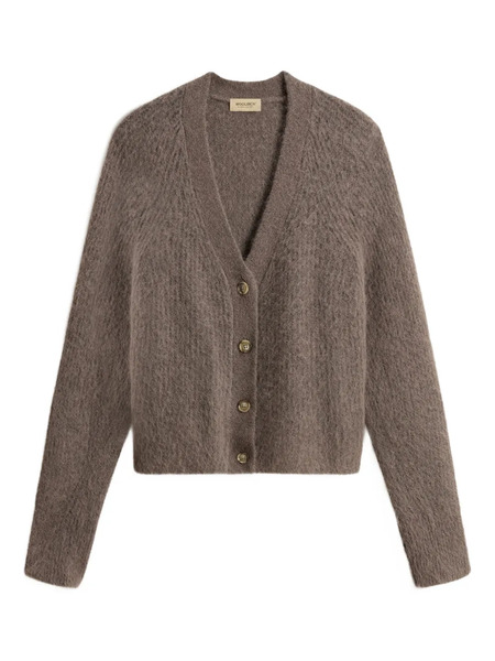  Woolrich Brushed Cardigan - Brown 