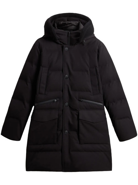  Woolrich Button-fastening Hooded Padded Coat - Black 