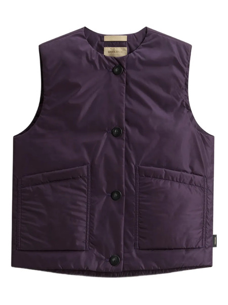  Woolrich Button-fastening Quilted Vest - Purple 
