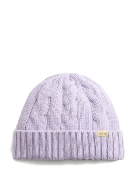  Woolrich Cable-knit Beanie - Purple 