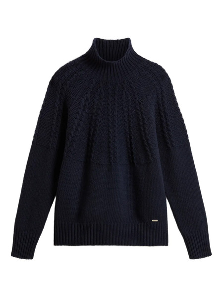 Woolrich Cable-knit Turtleneck Jumper - Blue 