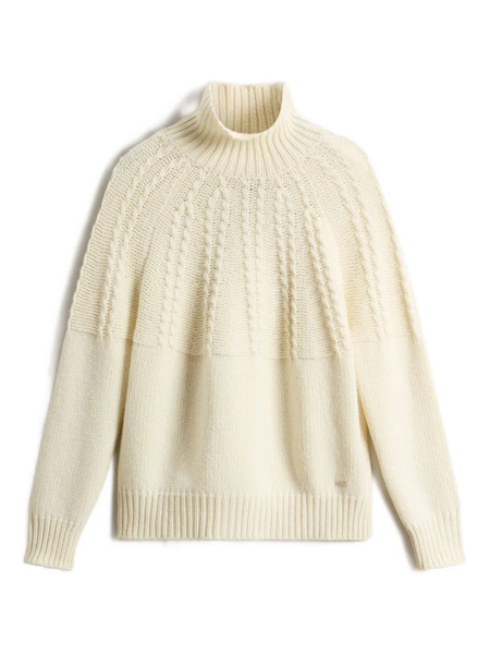  Woolrich Cable-knit Turtleneck Sweater - White 