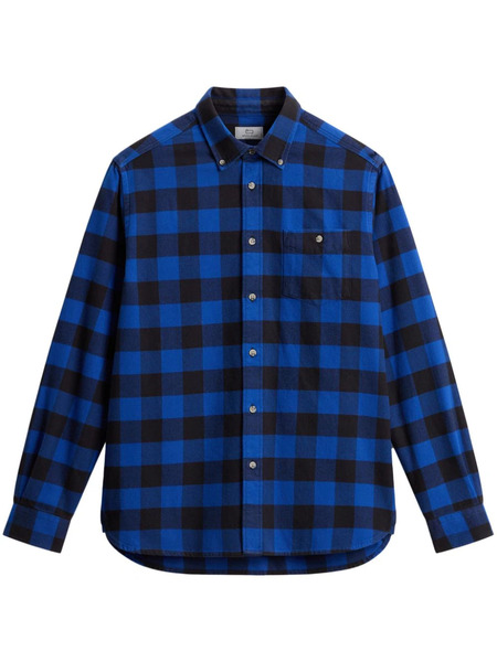  Woolrich Check Pattern Flannel Shirt - Blue 