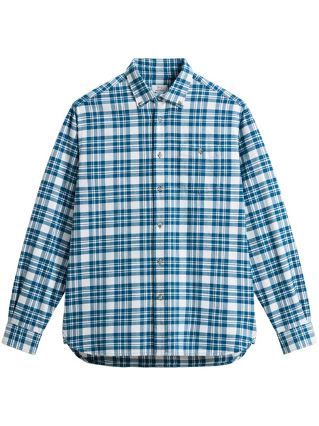  Woolrich Check Pattern Flannel Shirt - Blue 