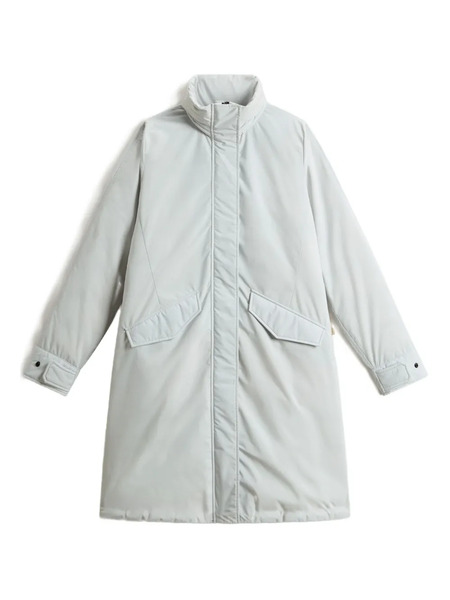  Woolrich Cloud Stand-collar Belted Coat - Blue 