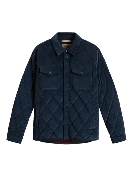  Woolrich Corduroy Quilted Shirt Jacket - Blue 