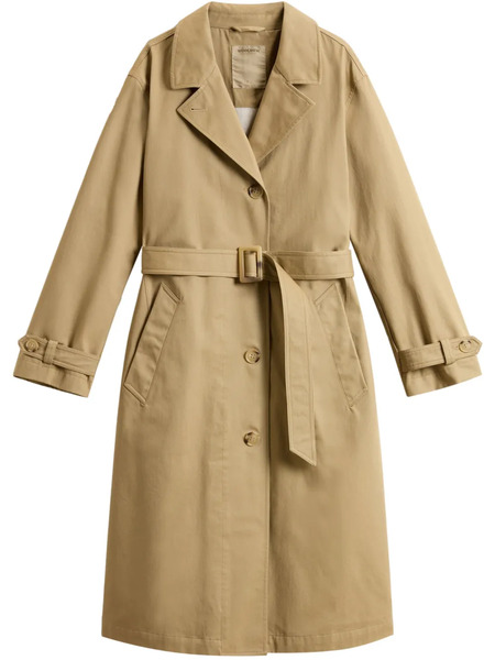  Woolrich Cotton Trench Coat - Brown 