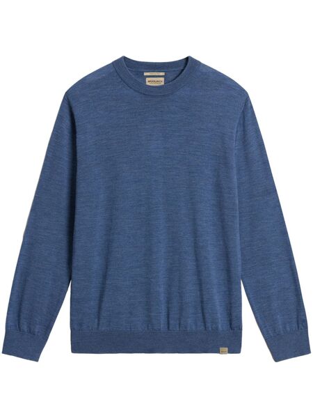  Woolrich Crew Neck Virgin Wool Sweater - Blue 