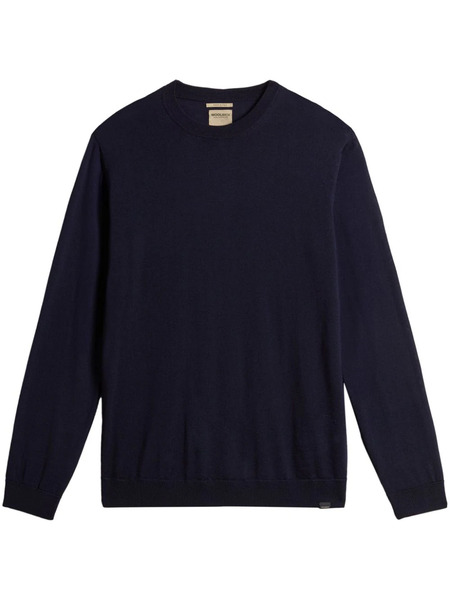  Woolrich Crew Neck Virgin Wool Sweater - Blue 