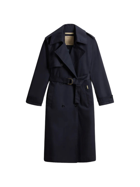  Woolrich Double-breasted Belted Trench Coat - Blue 