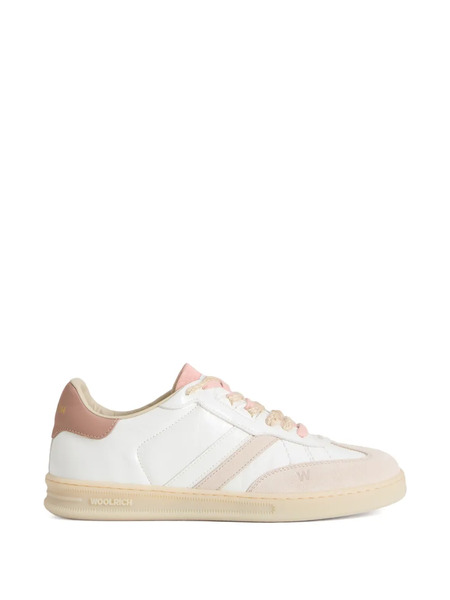  Woolrich Doubleu Crackle-effect Sneakers - White 