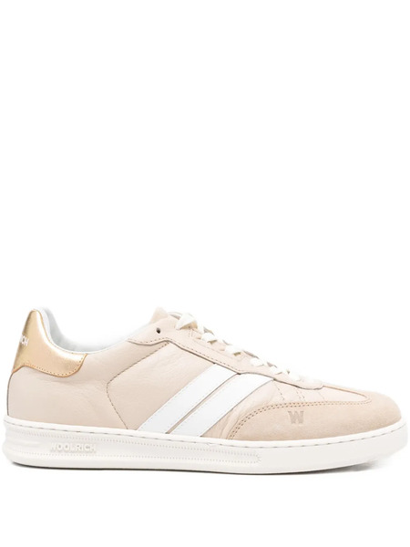  Woolrich Doubleu Leather-stripe Sneakers - Neutrals 