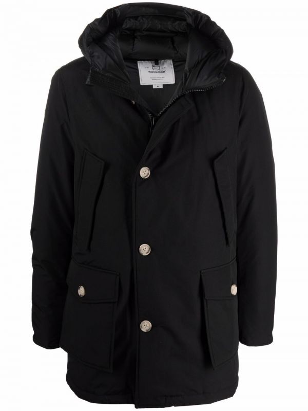  Woolrich Down-feather Hooded Coat - Black 