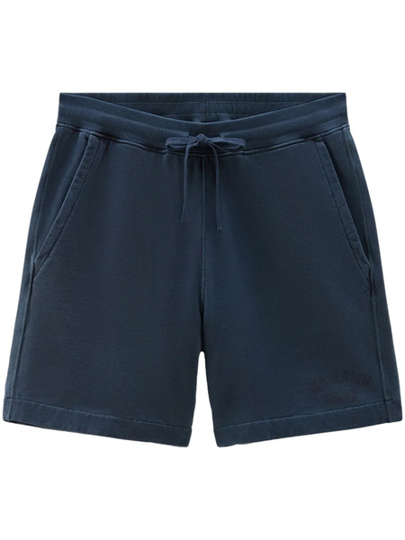  Woolrich Drawstring Cotton Track Shorts - Blue 