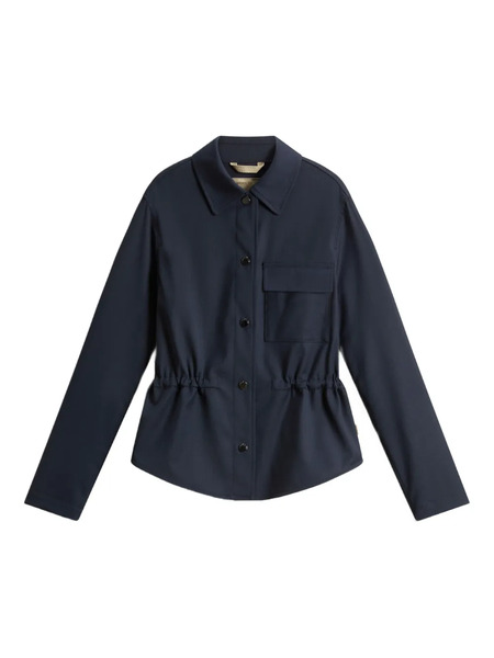  Woolrich Drawstring Overshirt - Blue 