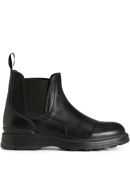  Woolrich Elastic-panelled Leather Boots - Black 