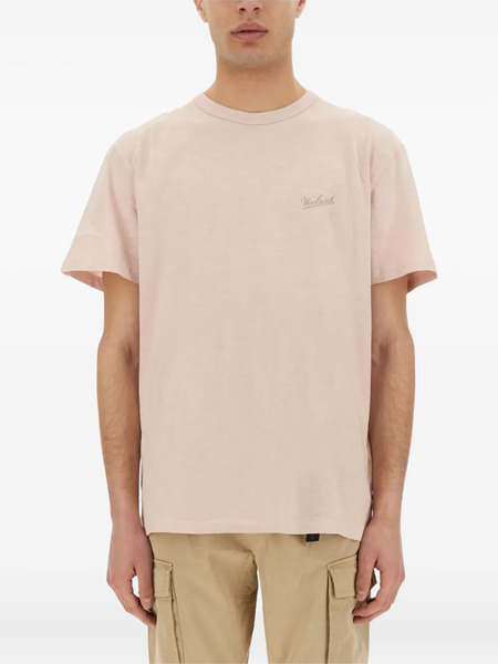  Woolrich Embroidered Logo T-shirt - Pink 