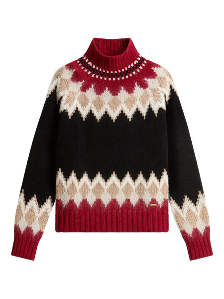  Woolrich Fair Isle Patterned Crew-neck Sweater - Black 