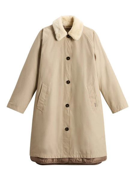  Woolrich Faux-fur Collar Coat - Neutrals 