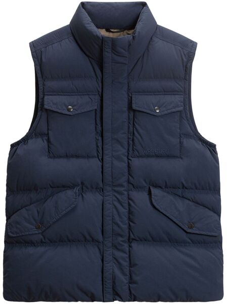  Woolrich Garment-dyed Quilted Gilet - Blue 