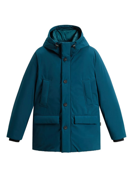  Woolrich Hooded Button-fastening Jacket - Blue 