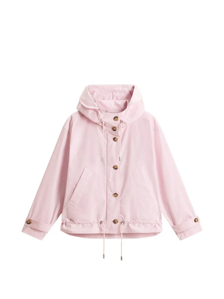  Woolrich Hooded Buttoned Jacket - Pink 