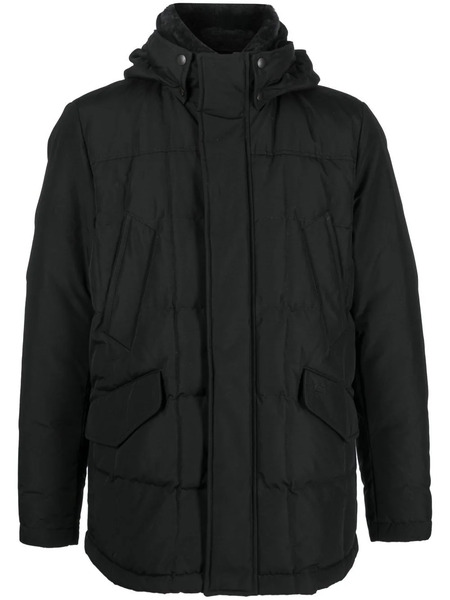  Woolrich Hooded Feather Down Coat - Black 