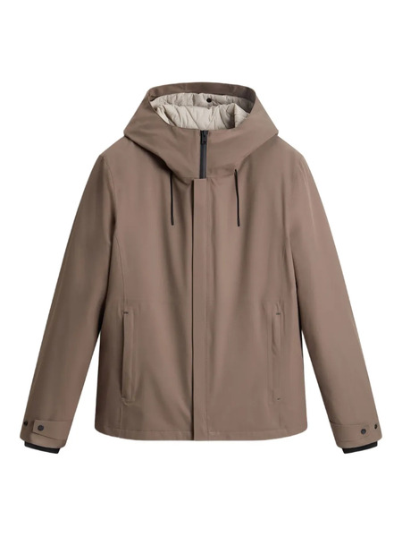  Woolrich Hooded Quilted Jacket - Brown 