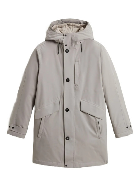 Woolrich Hooded Raincoat - Grey 